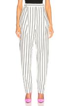 Tibi Lucci Pleat Pants In Gray,stripes,white