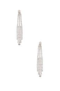 Saint Laurent Cascade Crystal Earrings In Metallics