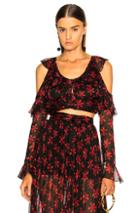 Raquel Diniz Sora Top In Black,floral,red