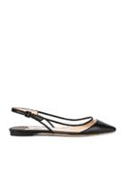 Jimmy Choo Leather Erin Flat In Black