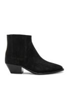 Isabel Marant Suede Derlyn Low Boots In Black