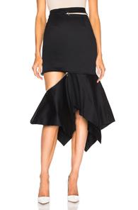 Monse Zip Trumpet Skirt In Blue