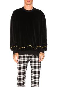Haider Ackermann Velvet Sweatshirt In Black