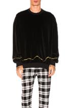 Haider Ackermann Velvet Sweatshirt In Black
