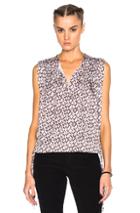 Isabel Marant Etoile Harvey Pleated Print Top In Neutrals,abstract
