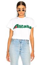 Alberta Ferretti X Alitalia For Fwrd Logo Tee In White