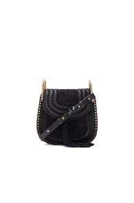 Chloe Small Suede Hudson Bag In Black