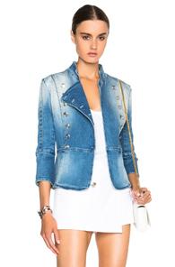 Pierre Balmain Band Jacket In Blue