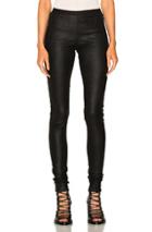 Rick Owens Leather Legging In Black