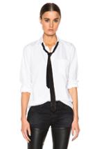 R13 Leather Tie Top In White