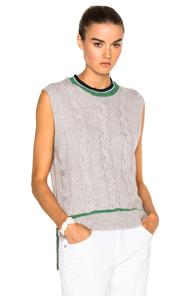 3.1 Phillip Lim Collegiate Sleeveless Sweater In Gray