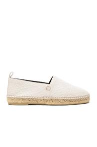 Loewe Leather All Over Repeat Espadrilles In White
