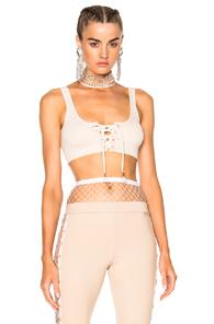 Fenty By Puma Lacing Long Bra In Neutrals