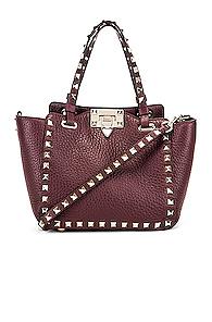 Valentino Rockstud Mini Tote In Purple