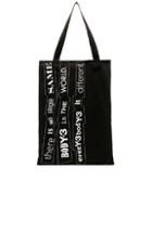 Y-3 Yohji Yamamoto Slogan Tote In Black