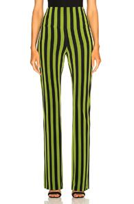 Norma Kamali Boot Pant In Black,green,stripes