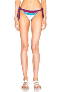 Same Swim Tease Bikini Bottom In White,blue
