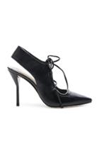 3.1 Phillip Lim Leather Martini Lace Up Heels In Black