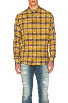 Faith Connexion Check Loose Shirt In Yellow,checkered & Plaid