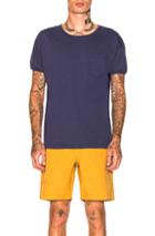 Visvim Wide Pocket Tee In Blue