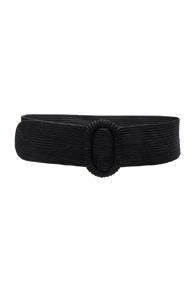 Oscar De La Renta Oval Buckle Belt In Black