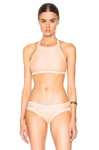 Same Swim It Girl Halter Bikini Top In Neutrals