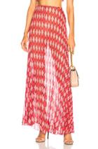 Raquel Diniz Antonia Pleated Skirt In Geometric Print,red, Pink