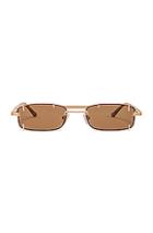 Y/project Pronged Rectangular Sunglasses In Brown