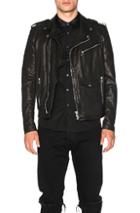 Golden Goose Carter Leather Jacket In Black