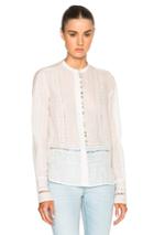 Derek Lam 10 Crosby Embroidered Top In White