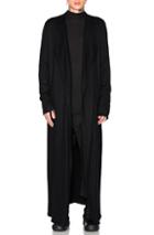 Rick Owens Cashmere Bathrobe In Black