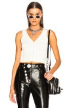 Alexander Wang Shrunken Cardigan Vest In White