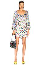 Rixo Paris Dress In Abstract,green,red,white