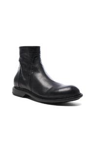 Rick Owens Leather Low Creepers In Black