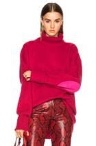 Maison Margiela Oversized Sleeve Turtleneck Sweater In Pink