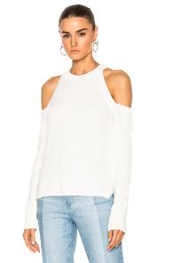 Rag & Bone/jean Dana Cold Shoulder Sweater In White