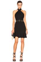 Nicholas Asymmetric Ruffle Dress In Black