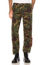 Off-white Chino Work Pants In Green,abstract