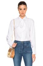 Frame Denim Scarf Top In Geometric Print,white