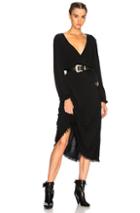Raquel Allegra Long Sleeve Tulip Dress In Black