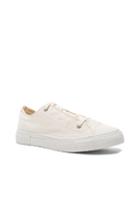 Yohji Yamamoto Canvas Fly Lowcut Sneakers In White