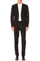 Calvin Klein 205w39nyc Wool Mohair Plain Weave Suit In Black
