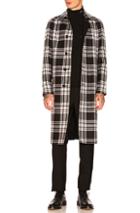 Burberry Hollins Gaberdine To Tartan Car Coat In Black,checkered & Plaid