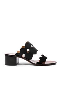 Chloe Lauren Leather & Suede Sandals In Black