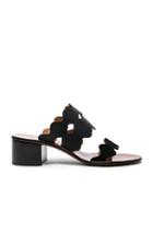 Chloe Lauren Leather & Suede Sandals In Black