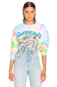 Madeworn The Grateful Dead Sweatshirt In Blue,ombre & Tie Dye,pink,white