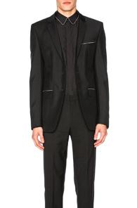 Givenchy Wool Mohair Blazer In Black