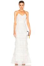 Self-portrait Penelope Tiered Teardrop Lace Dress In White