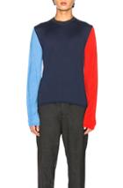 Comme Des Garcons Shirt Knit In Blue,gray,red
