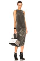 Rick Owens Velvet La Brea Tunic In Gray